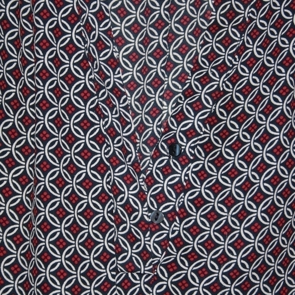 Willi Smith Sleeveless oversized relaxed fit large Patterned Blouse - Picture 3 of 4